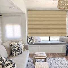 NOVINO camper pleated shades offer darkening effect for a cooler living space.