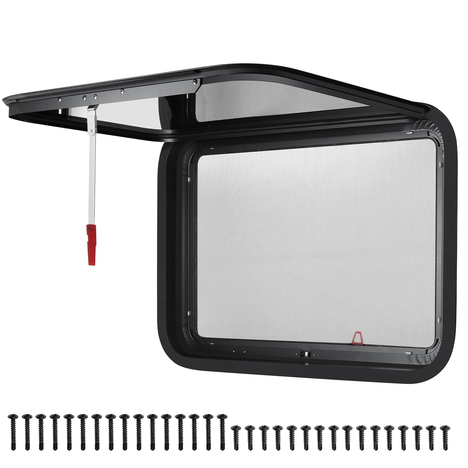 NOVINO cargo trailer window frame provides durable, weather-resistant support for DIY installation.