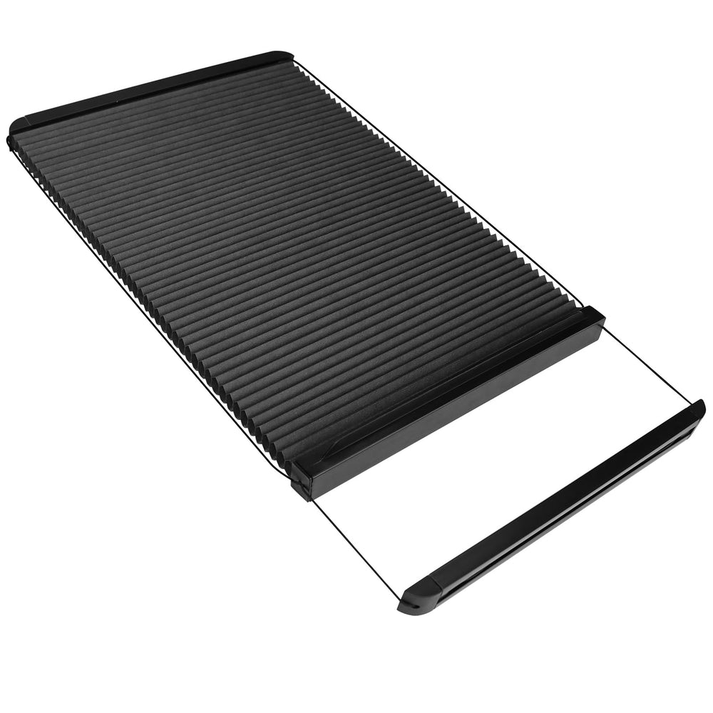 NOVINO door window shade blocks glare, keeps RV interior cooler on sunny days.