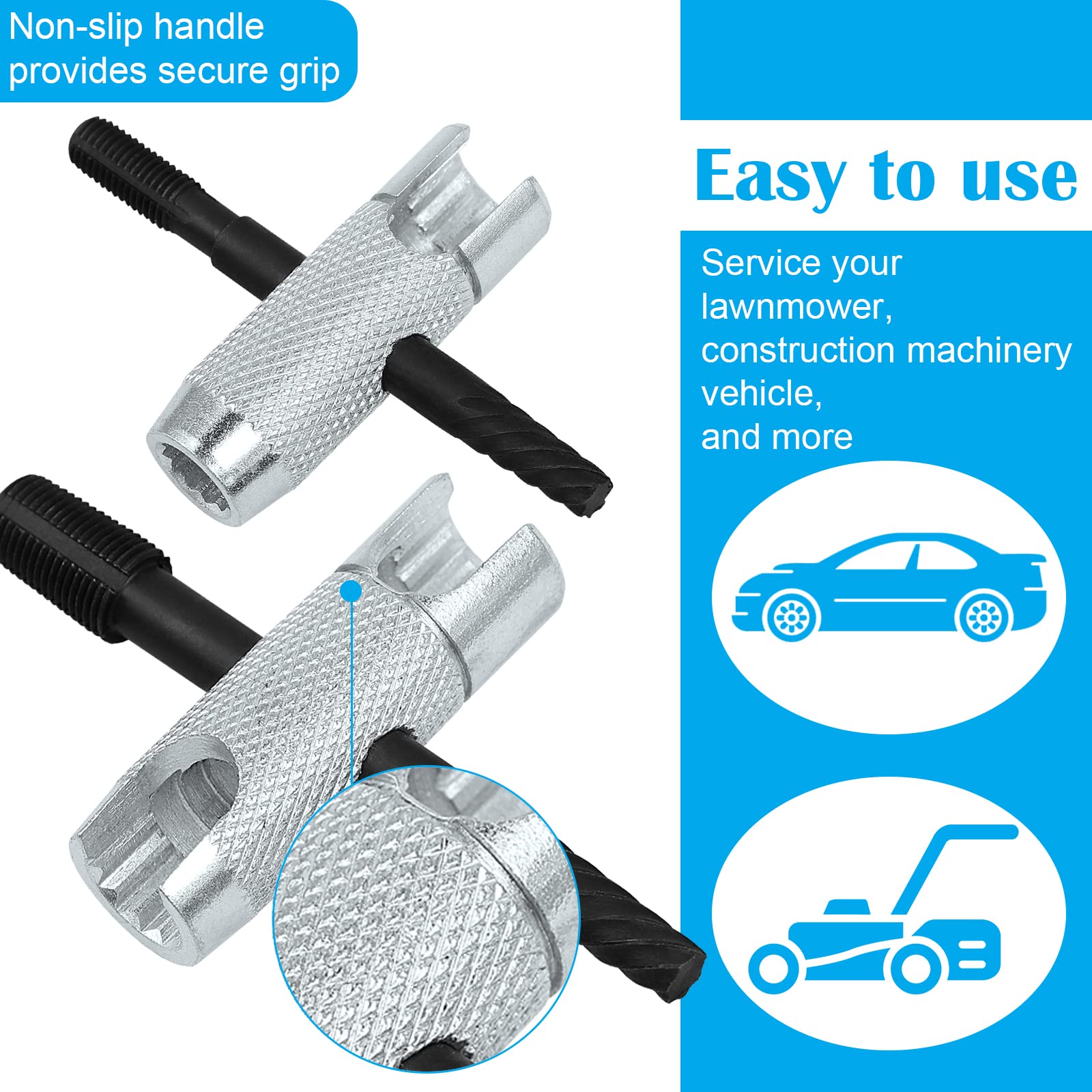NOVINO Grease Zerk Tool angle fittings from 30° to 90° shown