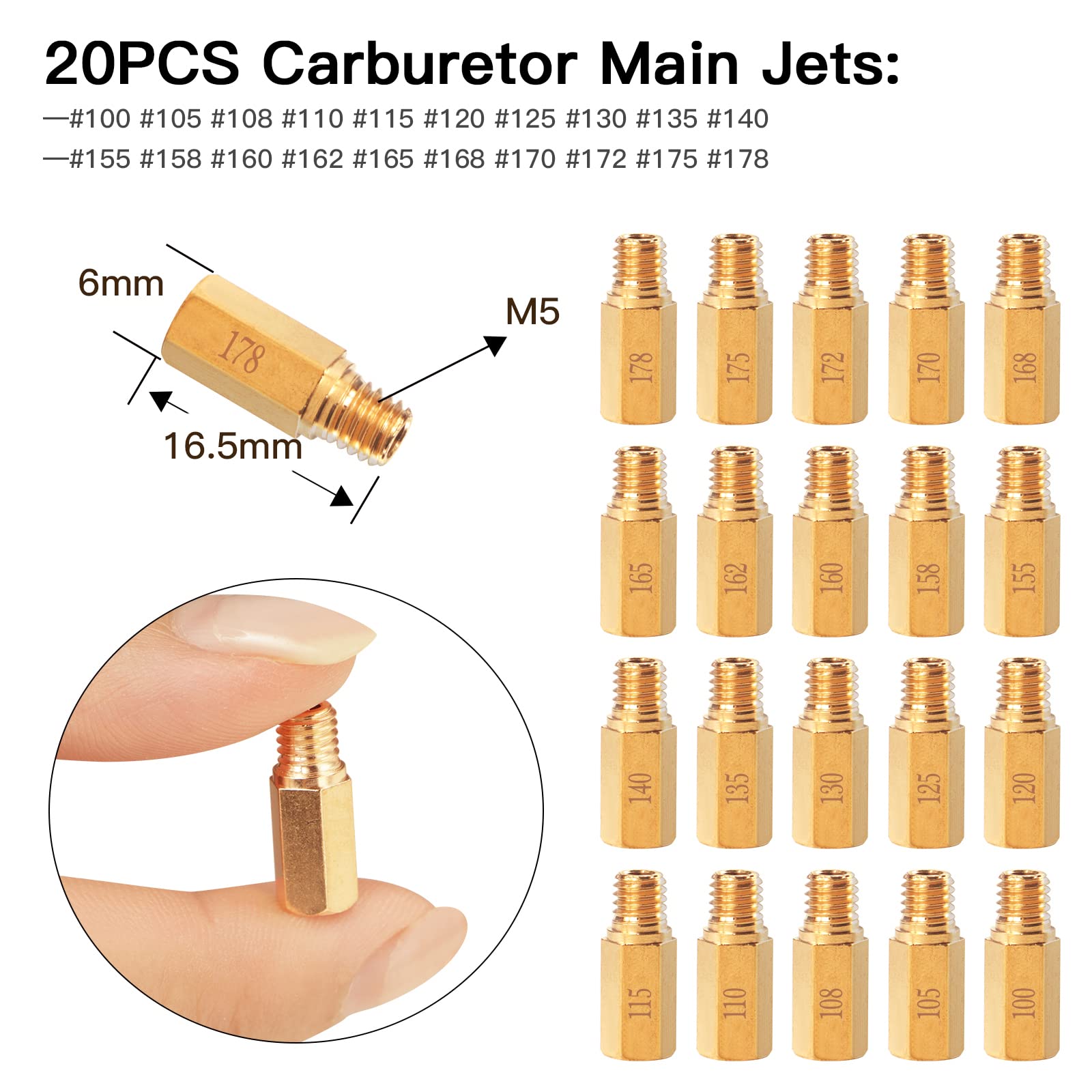 NOVINO main jet 110 optimizes mid-range fuel delivery
