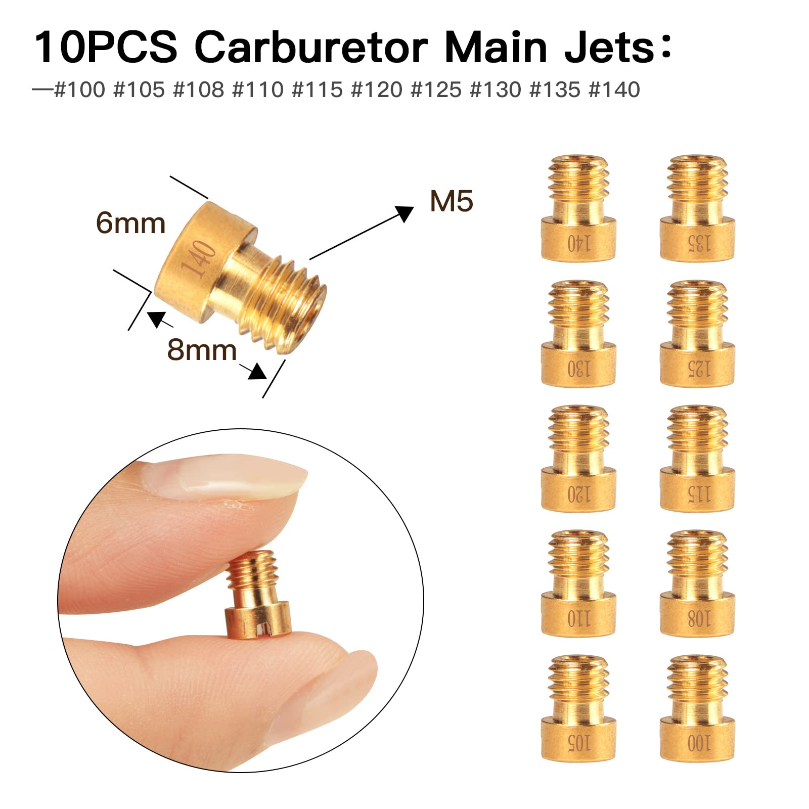 NOVINO main jet 125 improves throttle response at mid-range