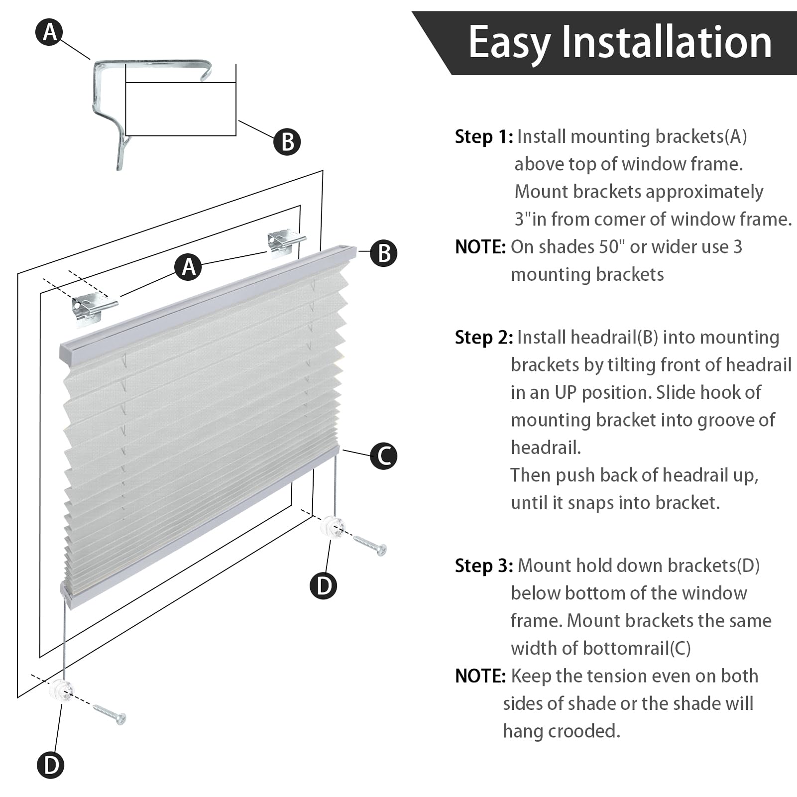 Novino RV blinds use durable pleated fabric for lasting privacy.