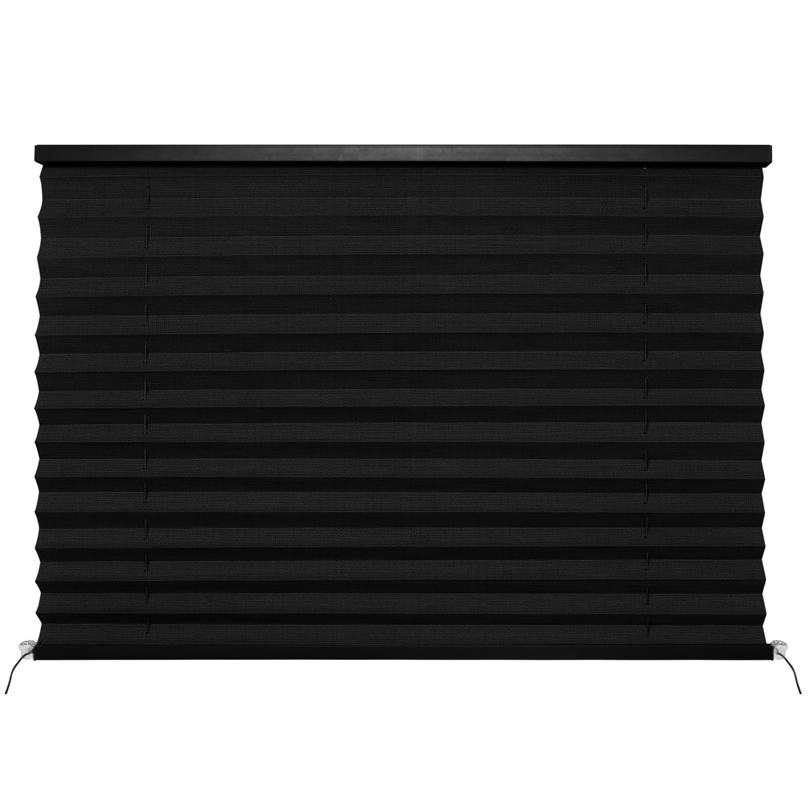 NOVINO RV blinds pleated shade on front window provides privacy and light control.