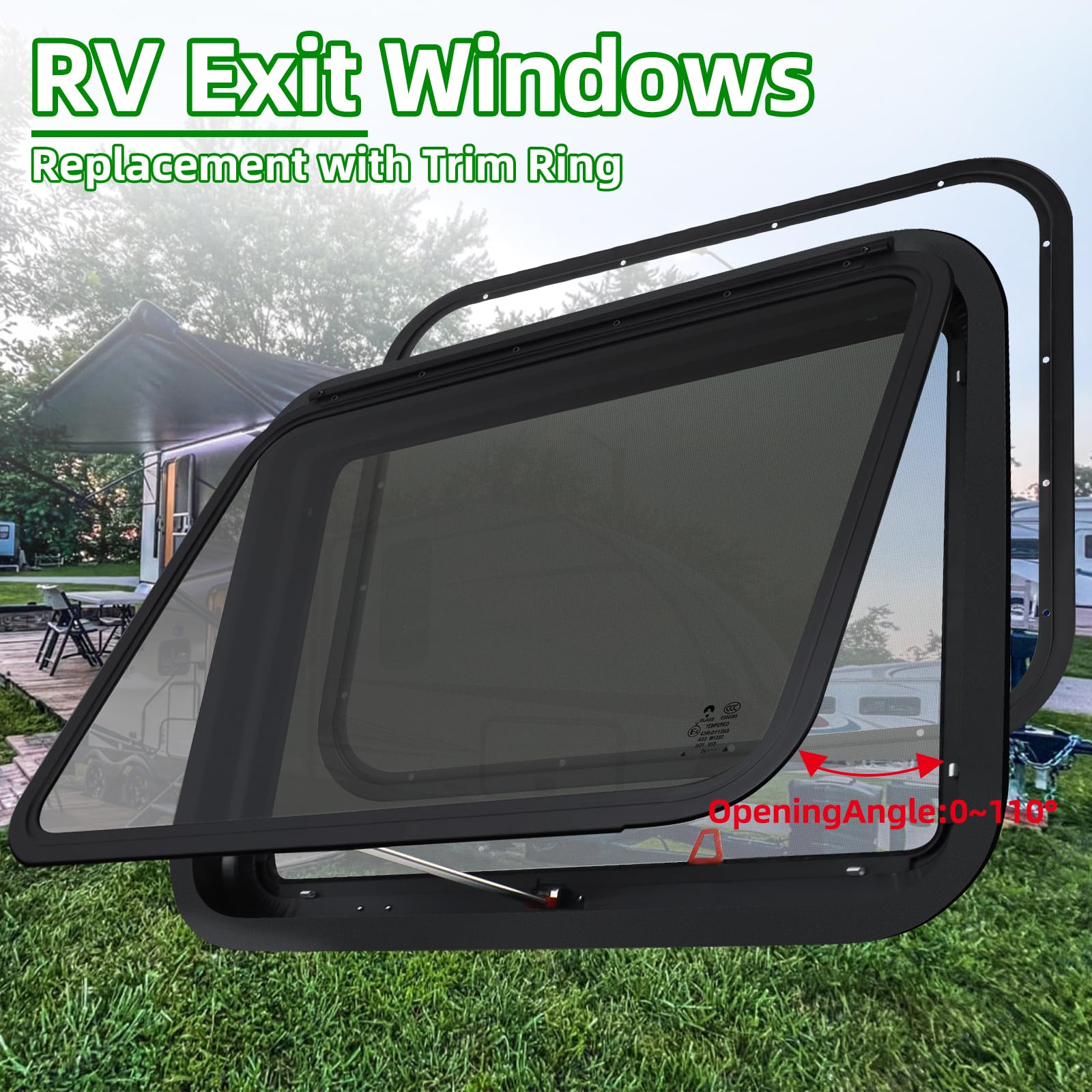 NOVINO RV exit window installation template speeds DIY fitting