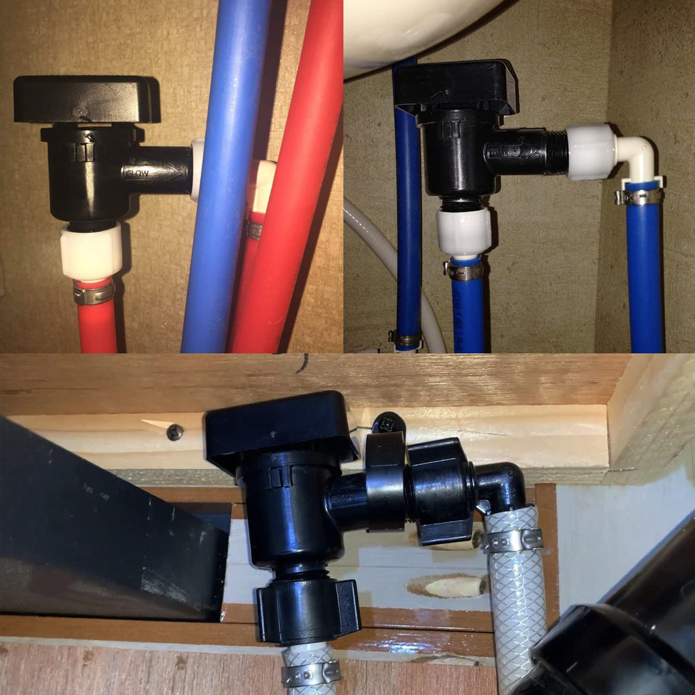 NOVINO RV inlet outlet 1/2 inch NPT connection, secure fit.