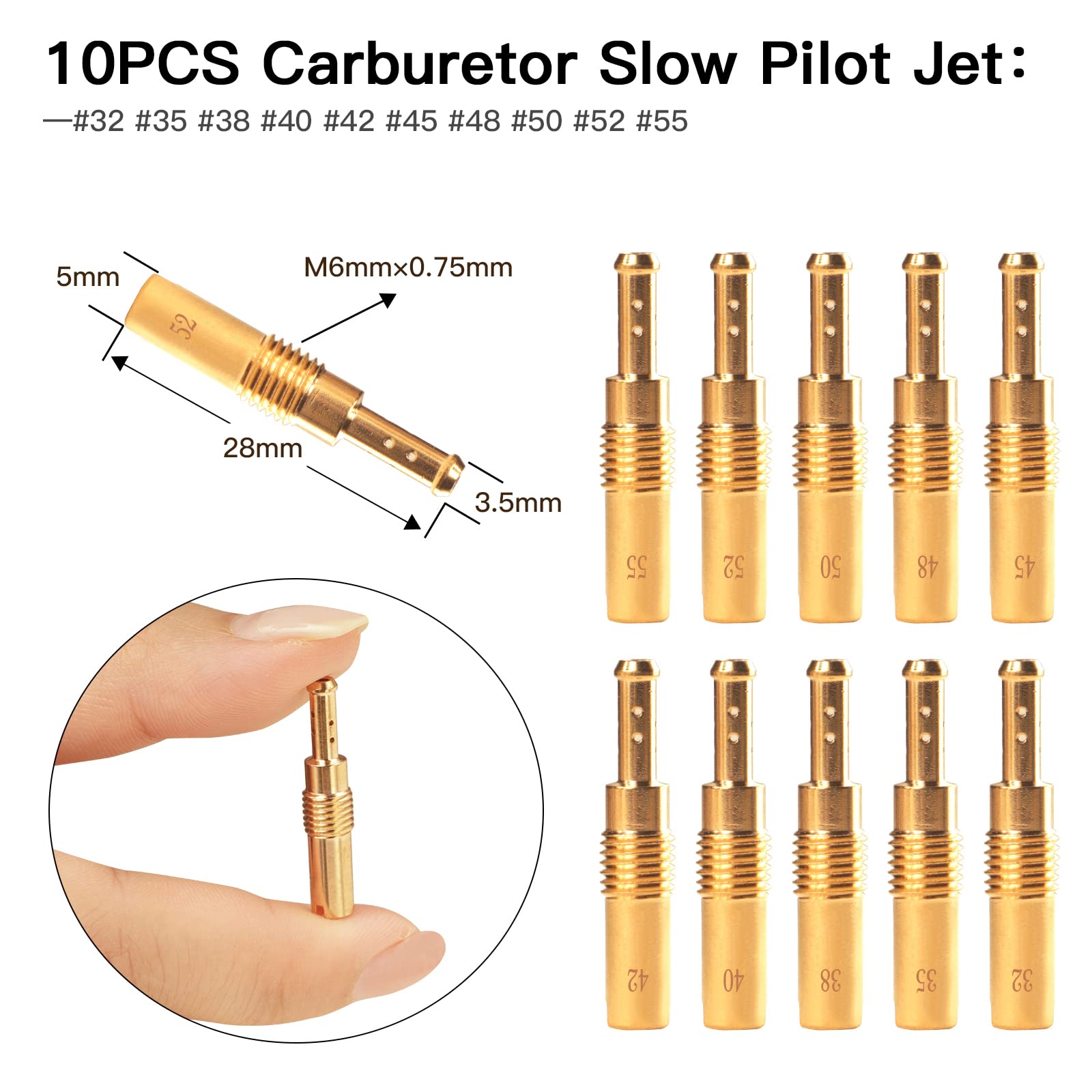 NOVINO slow-pilot jet 55 enables smooth low-end fueling