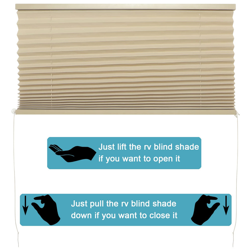 NOVINO travel trailer shade helps maintain privacy while letting in ambient light.