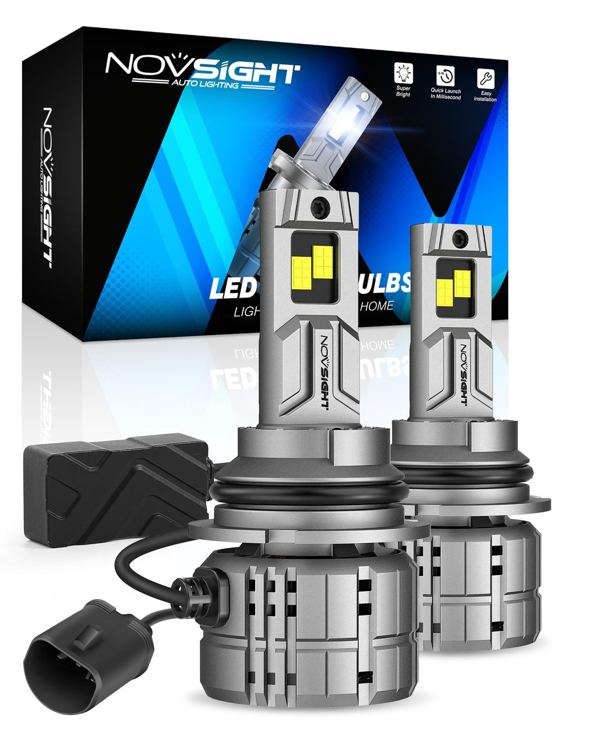 NOVSIGHT 9007 fog bulbs boost visibility for safer nighttime driving.