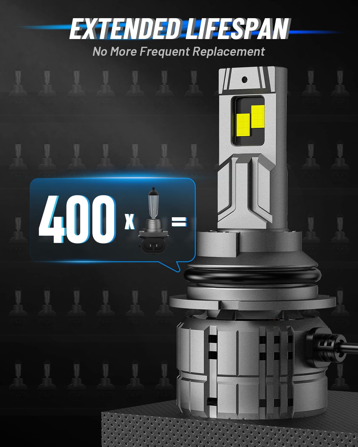 The bright, wide beam of NOVSIGHT 9007 fog bulbs enhances lane visibility.