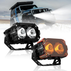 NOVSIGHT LED pods lights 4.5in cube design boosts rugged off-road visibility.