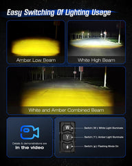 NOVSIGHT LED pods IP68 waterproof shell withstands rain and dust during off-road use.