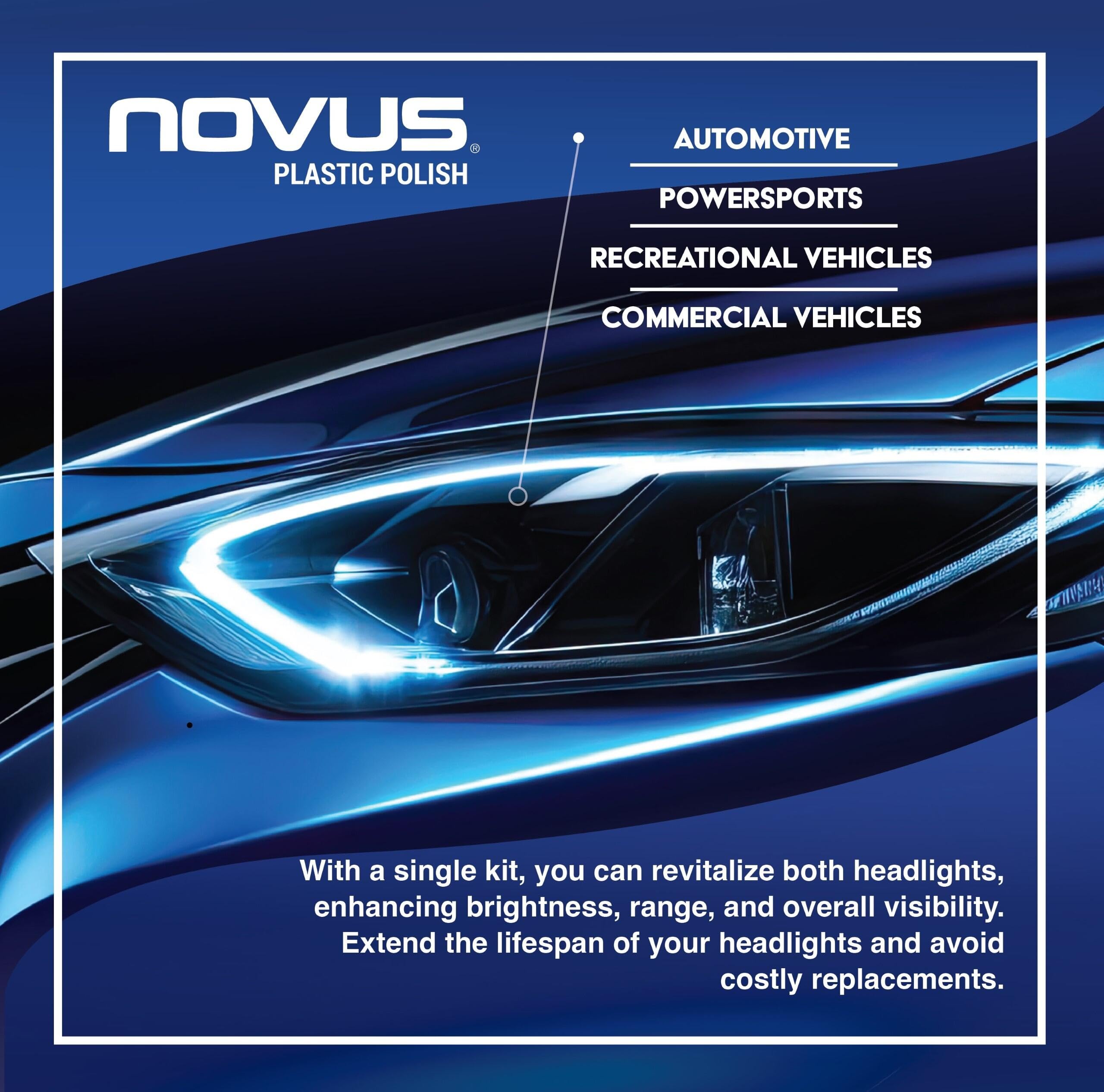 Novus Clear headlight bottle 3 for final polish and gloss.