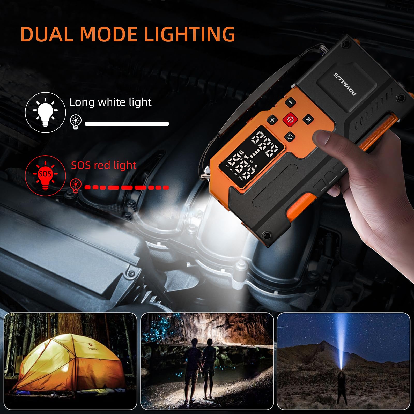 Novyllis compact palm-sized tool fits in a glove box for easy access.