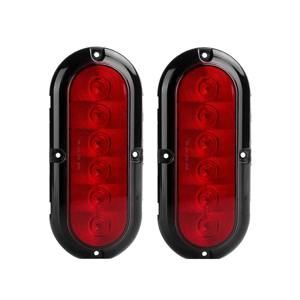 NPAUTO 6-inch oval trailer light with red LED for reliable signaling on trucks.