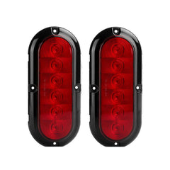 NPAUTO 6-inch oval trailer light with red LED for reliable signaling on trucks.