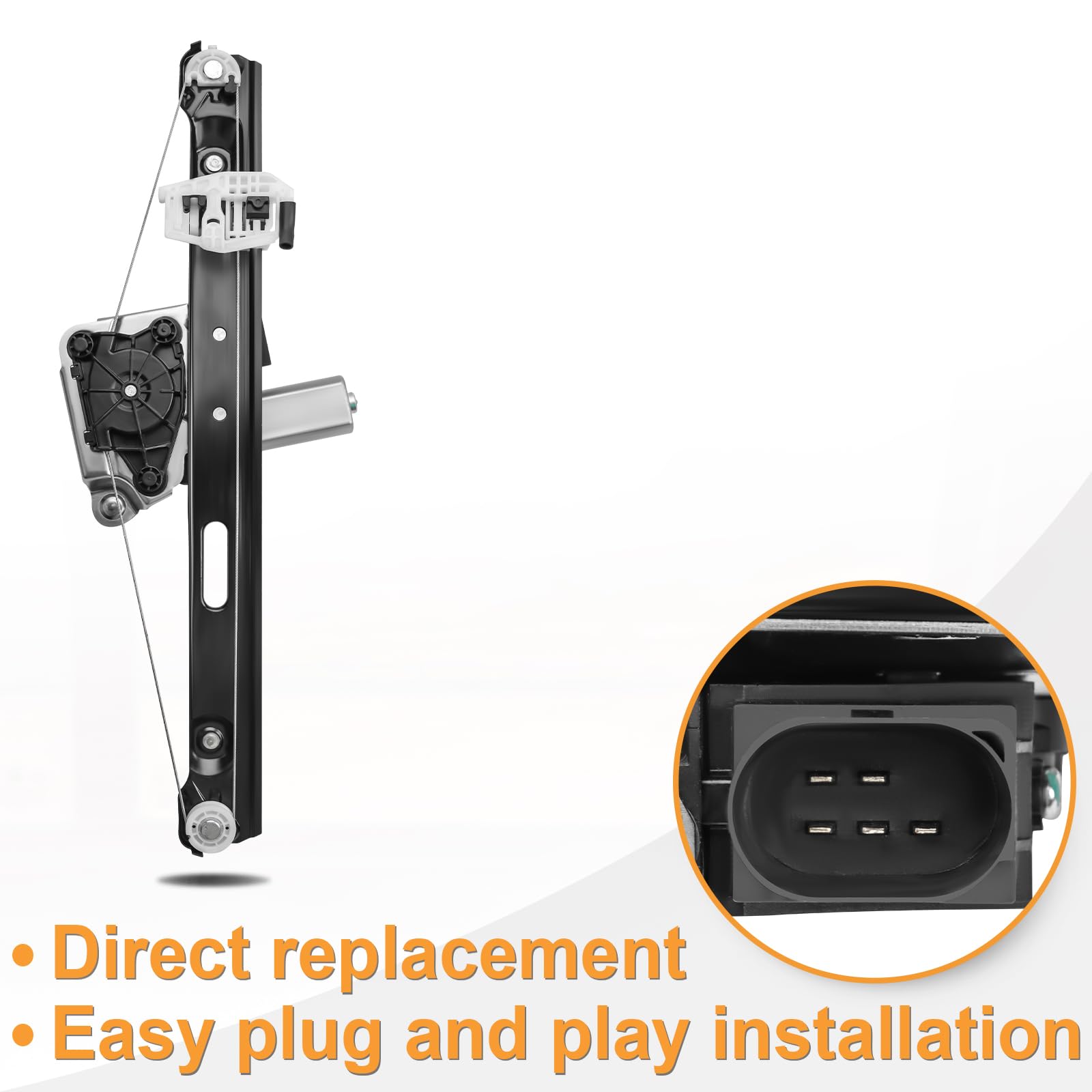 NPAUTO BMW E90 M3 rear window regulator motor, right side replacement.