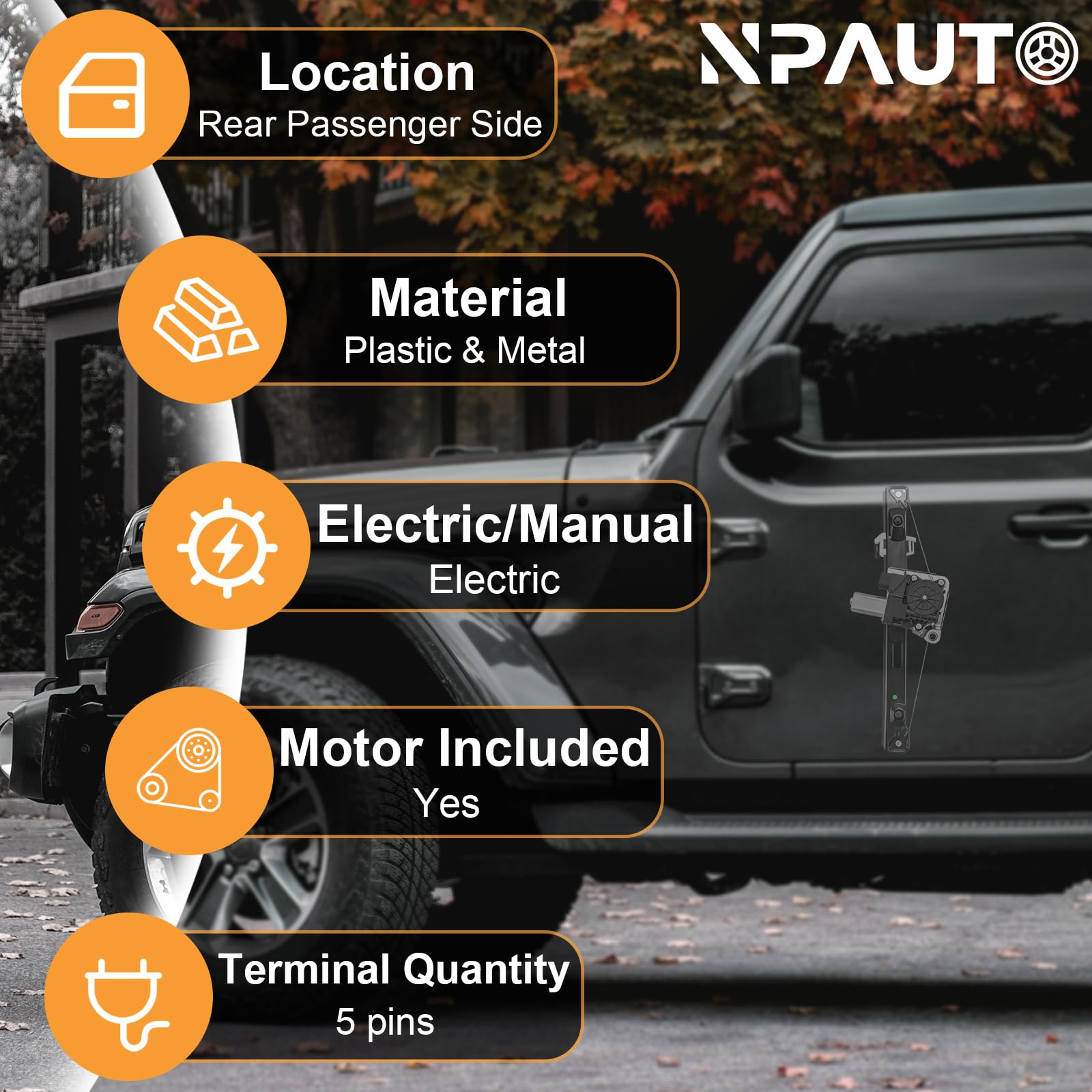 NPAUTO BMW E90 rear window regulator motor during installation for easy fit.
