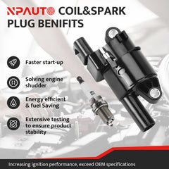 NPAUTO coil packs and spark plugs kit for GM Chevrolet Silverado 1500 2014-2019.