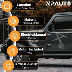 NPAUTO front-left regulator with motor for Ford F-350 ensures consistent window control.