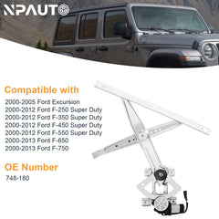 NPAUTO front-left regulator with motor for Ford F-450 provides steady lifting motion.