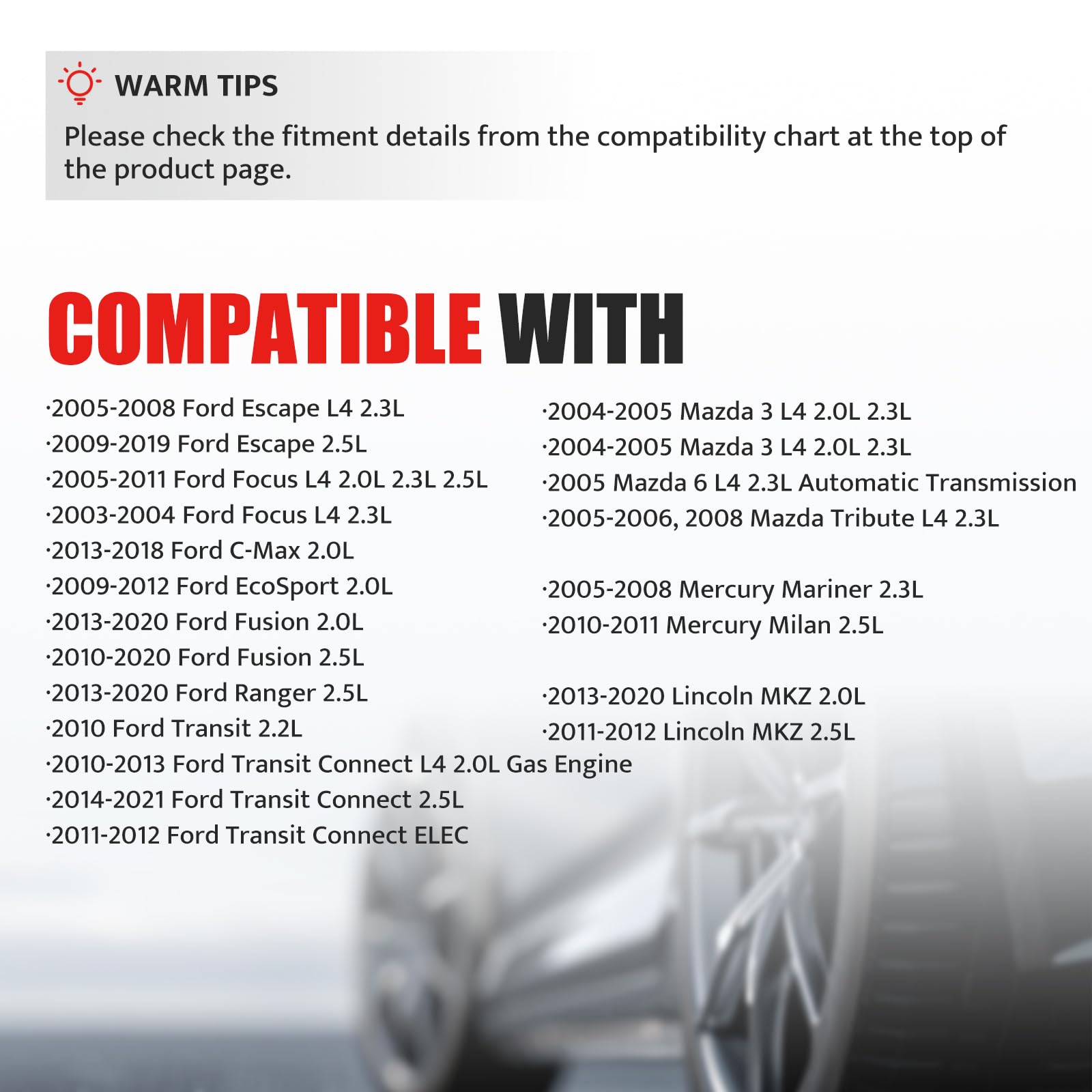 NPAUTO ignition coil pack 4pc set image highlighting compatibility with Ford and other models