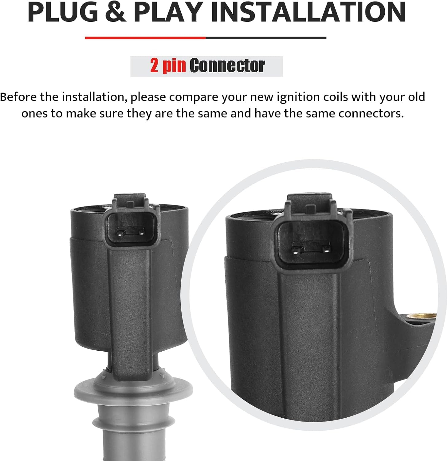 NPAUTO coil pack 6 top view for quick compatibility checks.