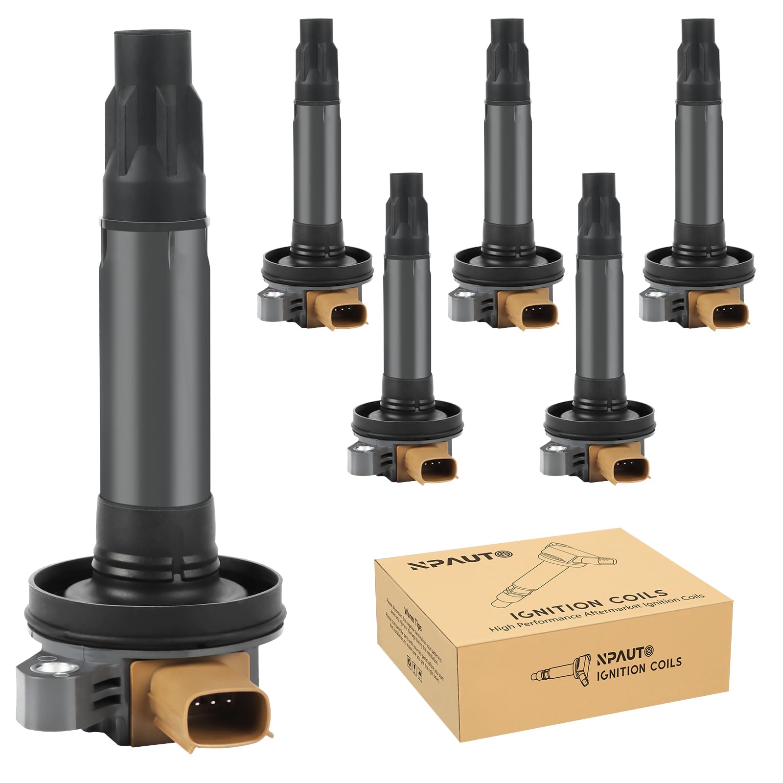 NPAUTO ignition coil pack 6pc for Ecoboost 3.5L engine improves reliability
