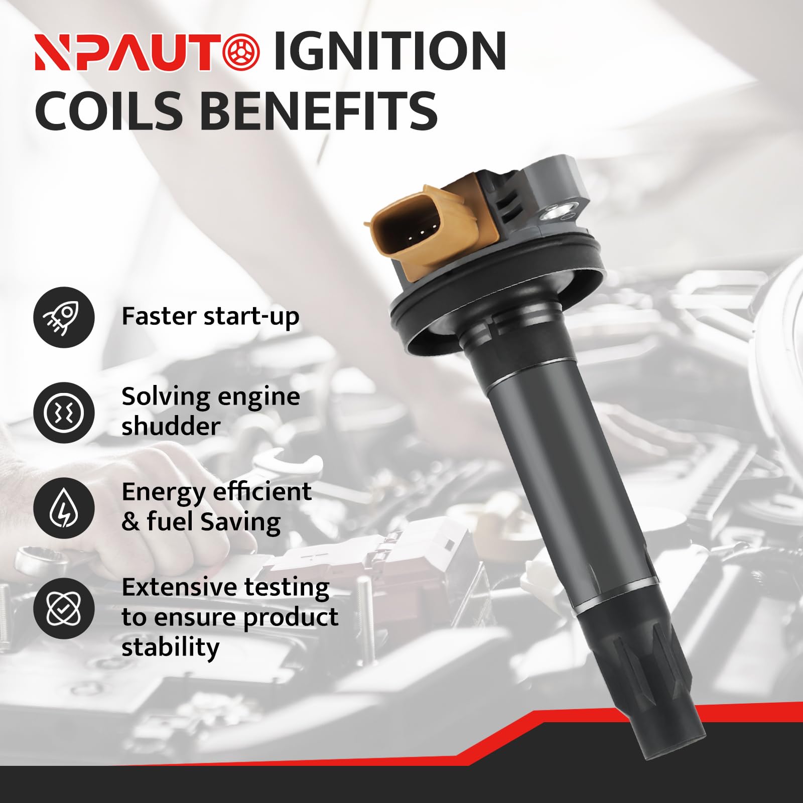 NPAUTO 6pc coil pack for Ford F-150 supports smooth starts and idle