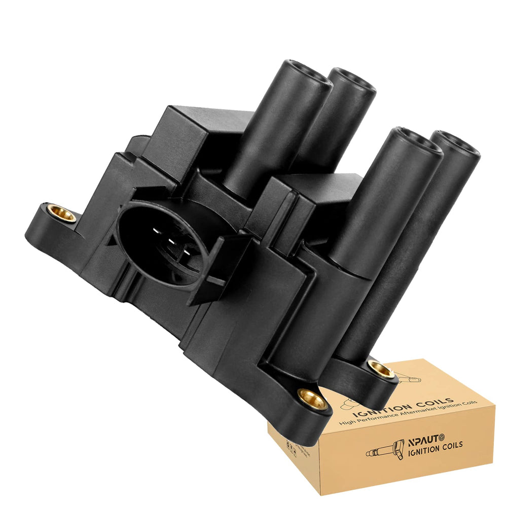 NPAUTO ignition coil pack front view shows compact, durable design for dependable starts