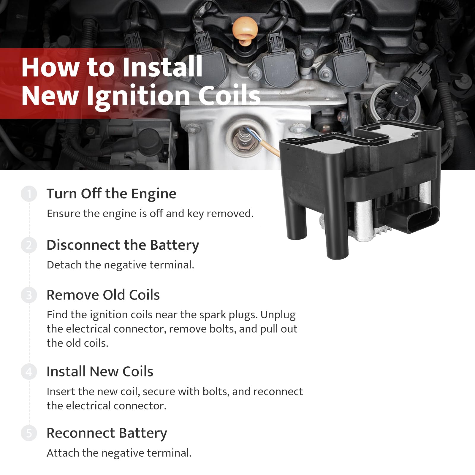 NPAUTO coil pack internal coil image demonstrating durability testing