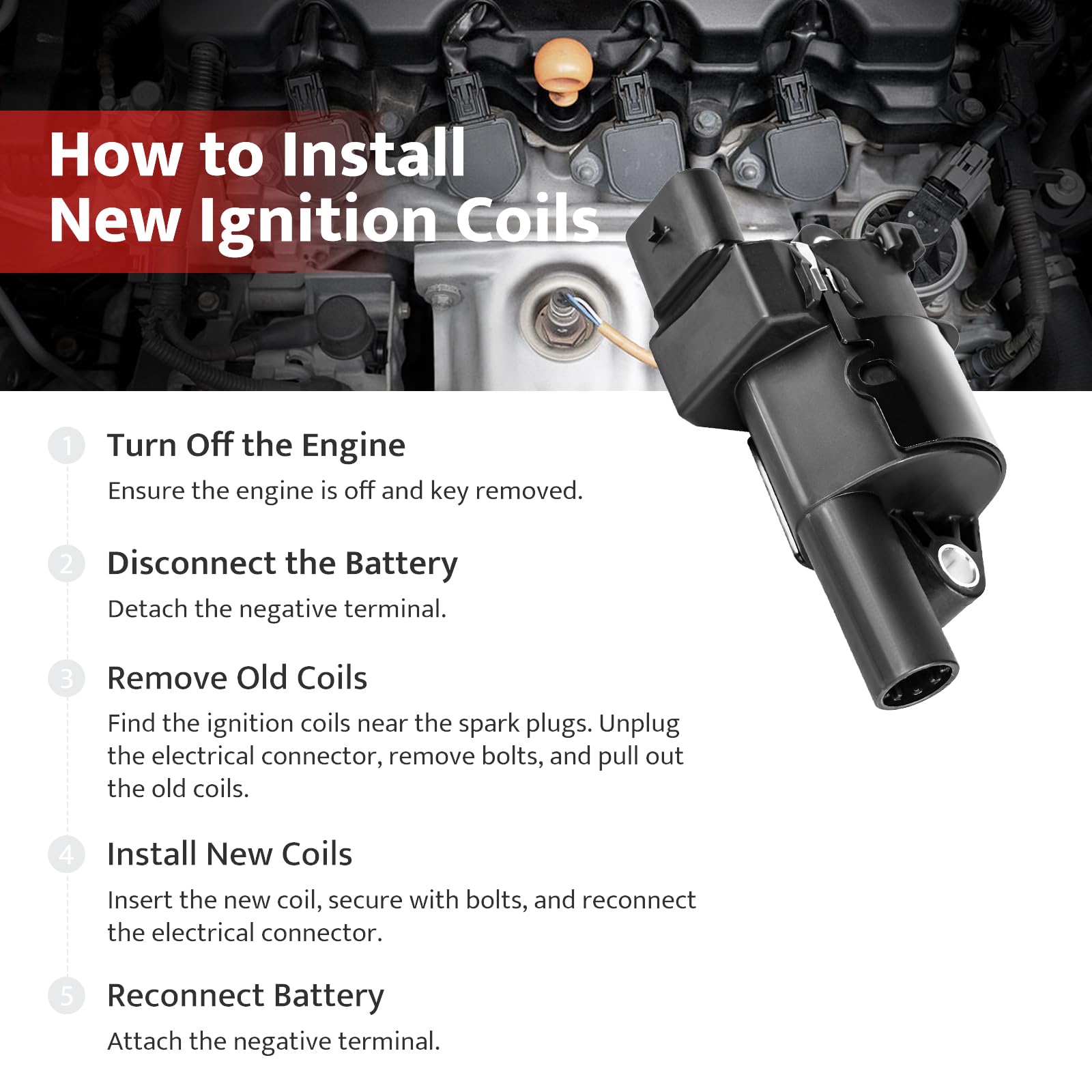 NPAUTO ignition coils interchange numbers display, aids quick checks