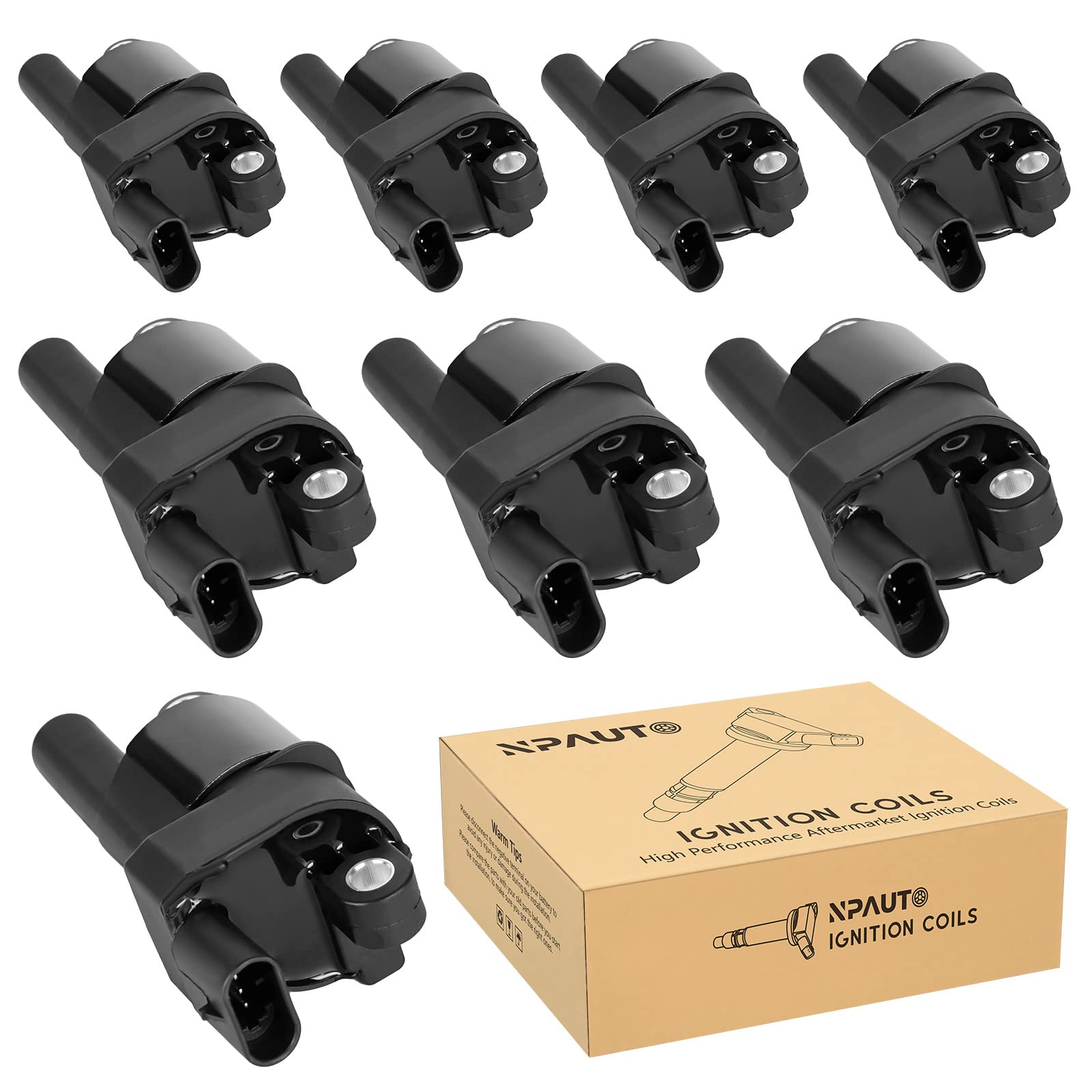 NPAUTO ignition coils front view for GM V8 engines, reliable ignition