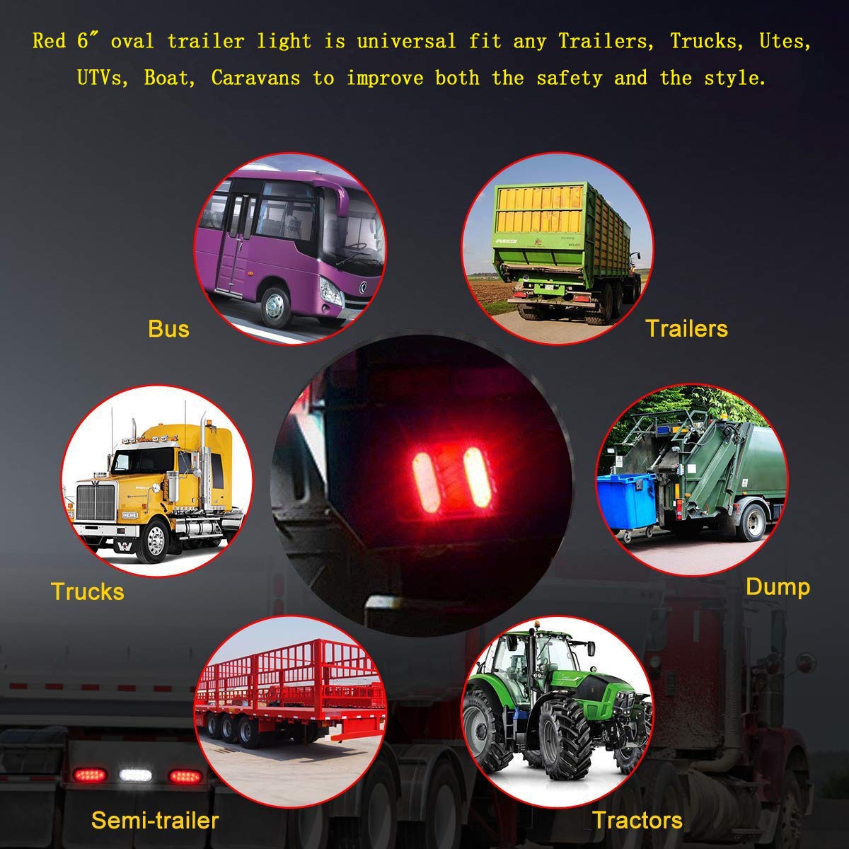 NPAUTO IP67 weatherproof trailer light withstands sand, water, and snow.