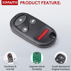 NPAUTO key fob replacement buttons close-up highlights responsive lock unlock actions