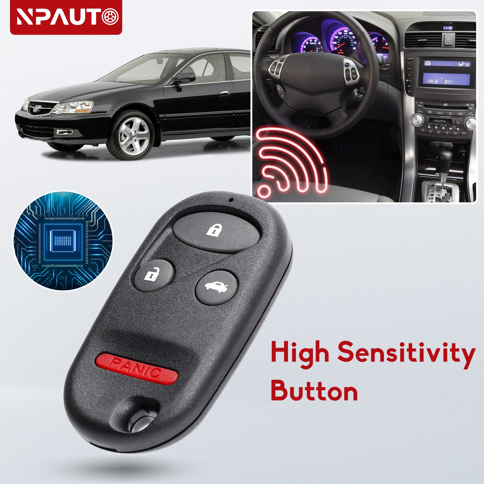 NPAUTO key fob replacement packaging included signals easy replacement