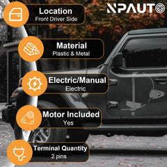 NPAUTO regulator package includes motor assembly for quick front-left replacement