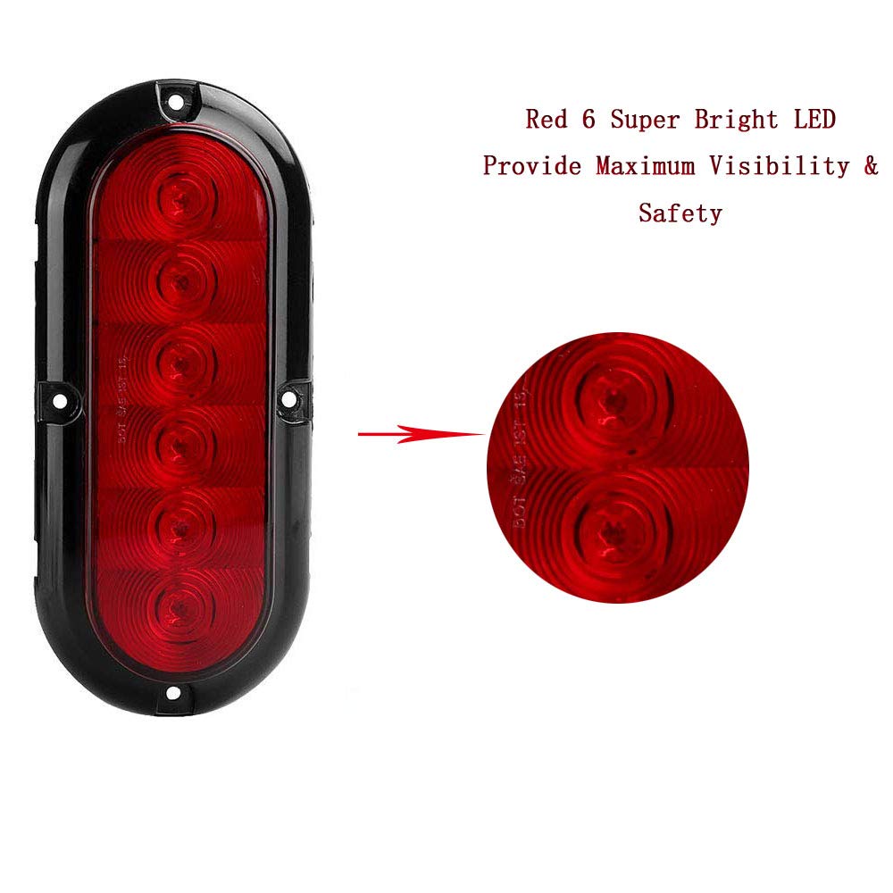 NPAUTO sealed polycarbonate housing trailer light with grommet for flush mounting.