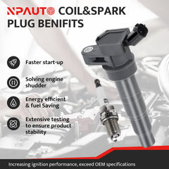 NP Auto spark plugs 4pc kit for smoother starts and combustion