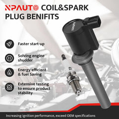 NPAUTO six spark plugs set ready for quick installation and timing