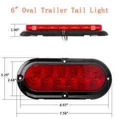 NPAUTO waterproof oval tail light provides durable visibility in rain and snow.