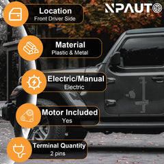 NPAUTO window regulator with motor assembly for Jeep WJ left, direct plug-and-play fit