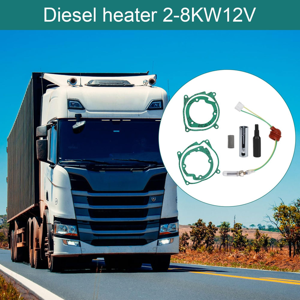 NQEUEPN diesel heater compatibility label for 2kW, 5kW, and 8kW models