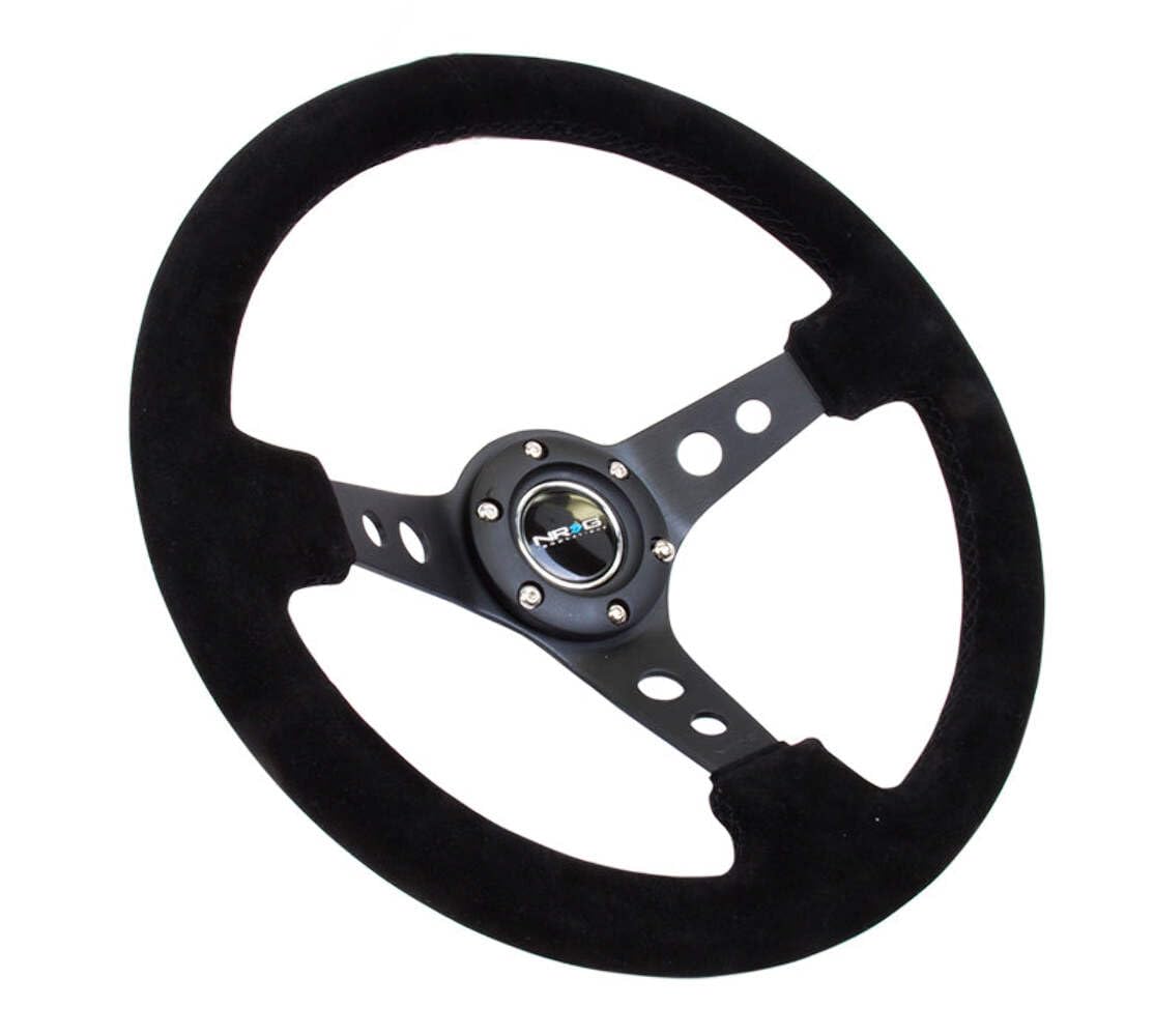 NRG-RST-006-S suede black detail highlights tactile grip and premium feel