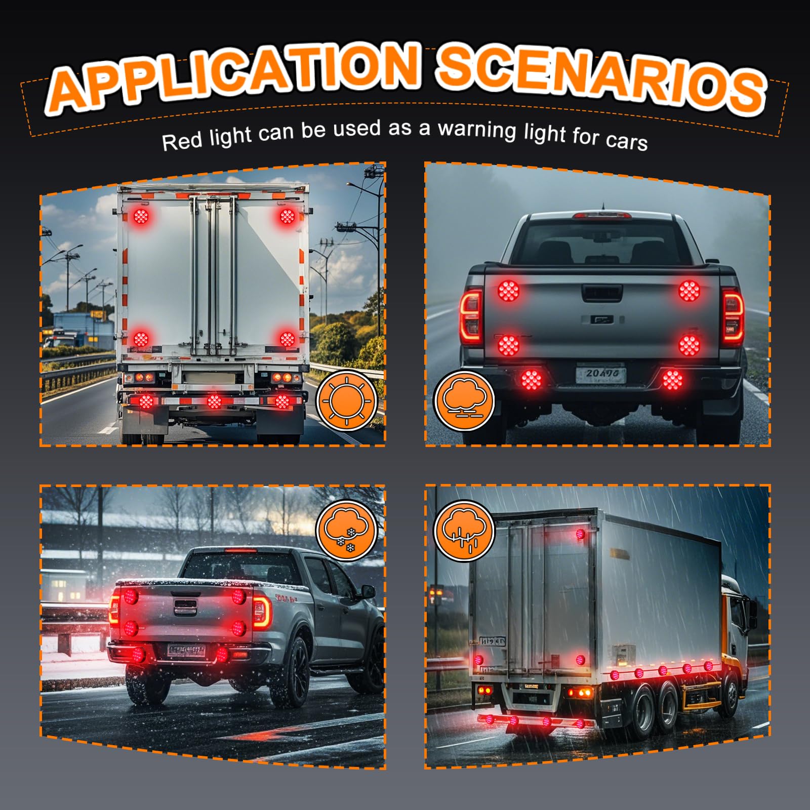 Nrgedzam 12-24V strobe light fits trucks and trailers, ready for wide vehicle ranges.