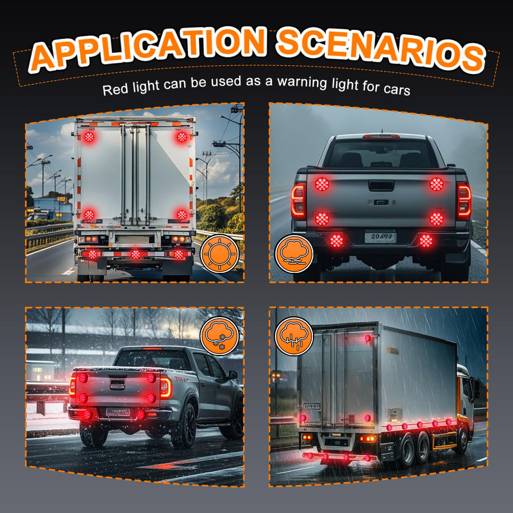 Nrgedzam 12-24V strobe light fits trucks and trailers, ready for wide vehicle ranges.