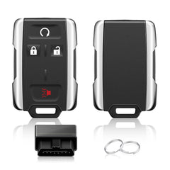 Nrgedzam 2-pack remote fob close-up with four-button layout for easy replacement