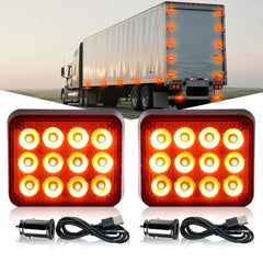Nrgedzam amber LED emergency strobe light for trucks enhances long-distance visibility.