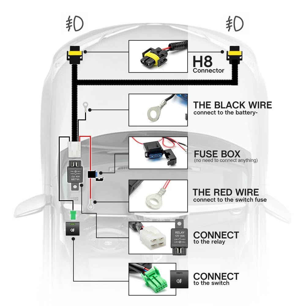 40A relay assembly for reliable fog light power delivery