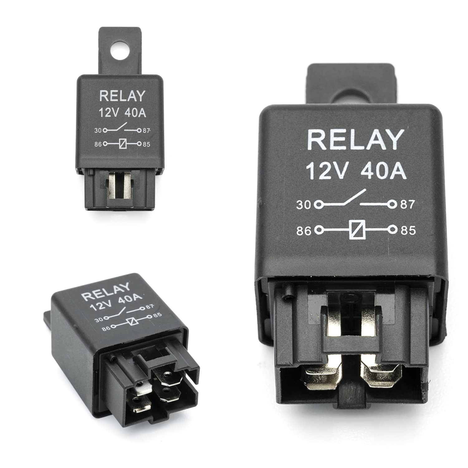 Kit contents: harness, relay, and switch for easy setup